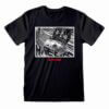 Sort Star Wars T-shirt med Tie Fighters der suser forbi