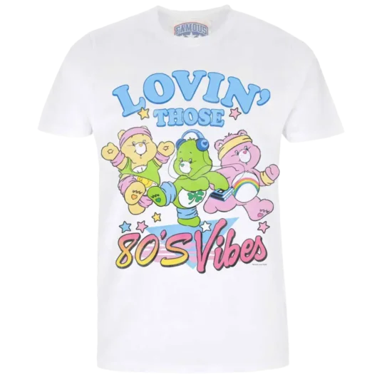 Hvid Care Bears 80s T-shirt